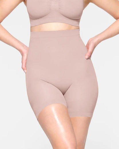 Pantalones cortos sin costuras con cintura alta que levantan la cadera