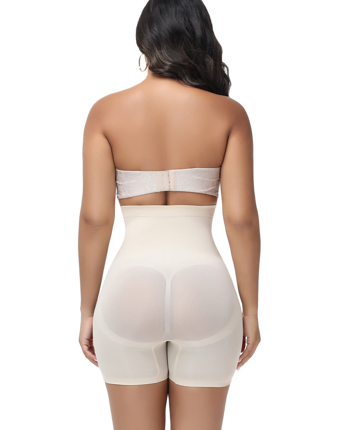 Pantalones cortos sin costuras con cintura alta que levantan la cadera