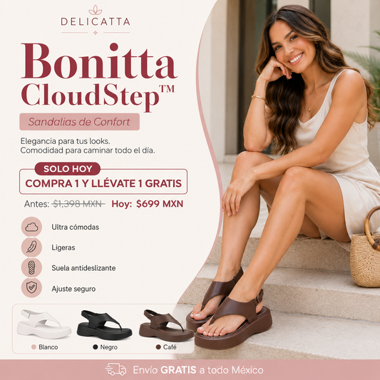 Bonitta CloudStep™ – Sandalias de Confort