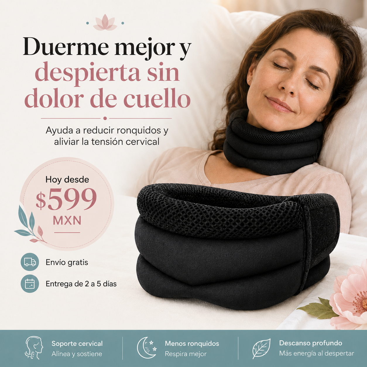 ZenSleep Cervical™ - Soporte Antirronquidos y Alivio Cervical