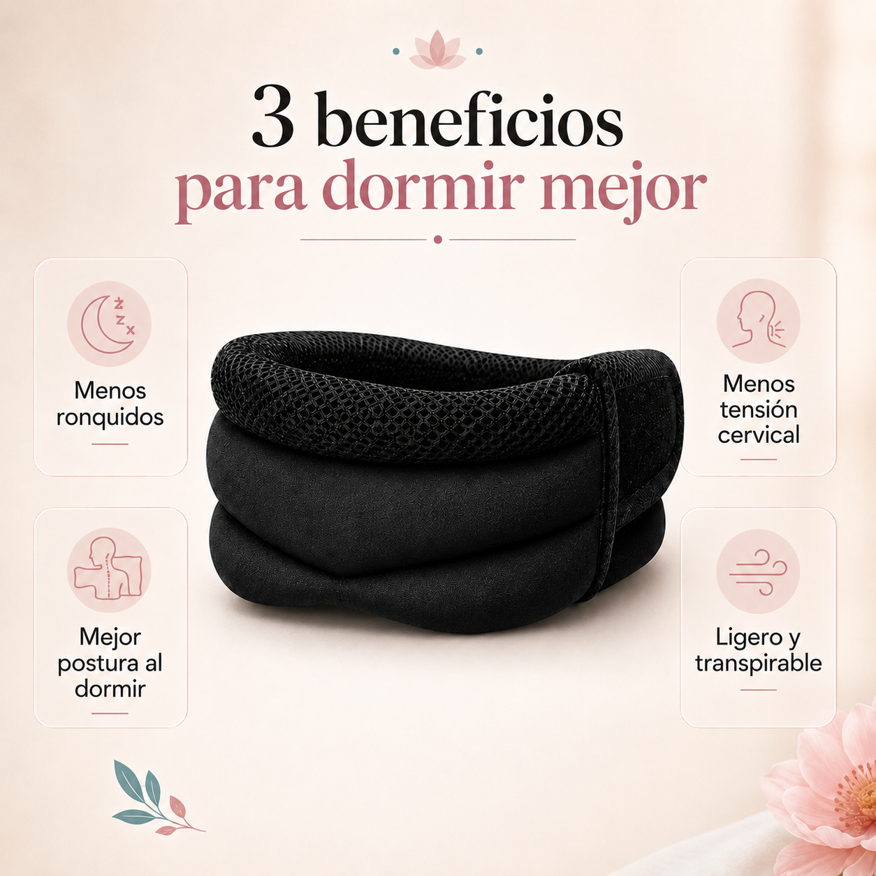 ZenSleep Cervical™ - Soporte Antirronquidos y Alivio Cervical