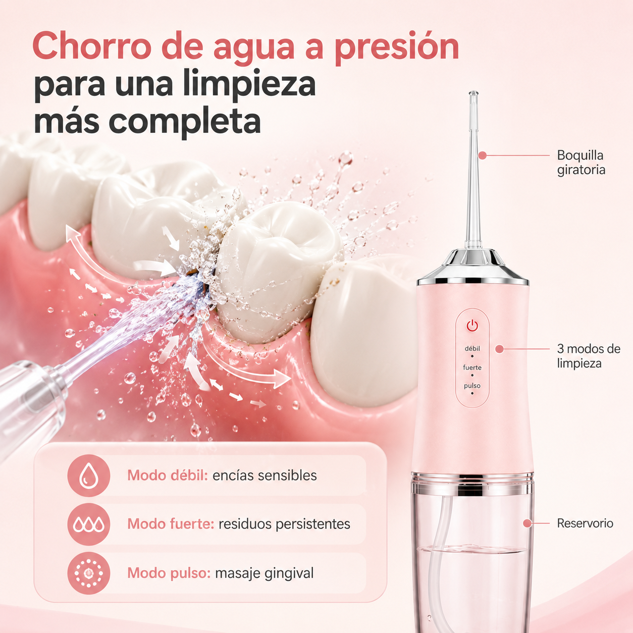 OralFlow™ Irrigador Bucal Portátil