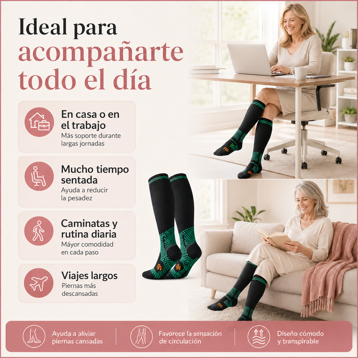 FlexRun™ Calcetines de Compresión Solo Hoy: Compra 2 Pares y Llévate 4