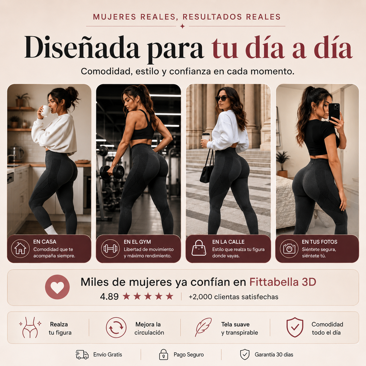 Legging Anticelulitis Fittabella 3D - SOLO HOY: PAGA 1 Y LLÉVATE 2
