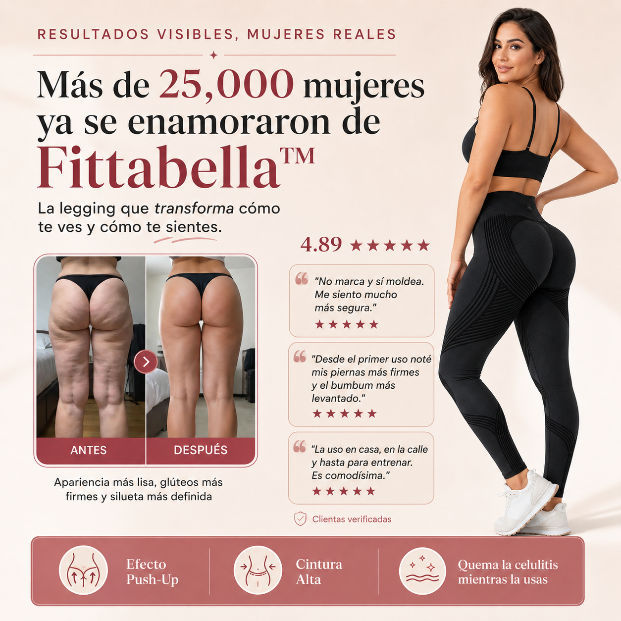 Legging Anticelulitis Fittabella 3D - SOLO HOY: PAGA 1 Y LLÉVATE 2