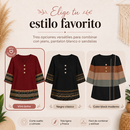 Blusa Boho Casual de Verano - Lleva 2 y Paga Solo 1