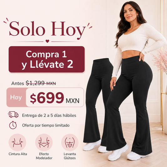 CurveFit™ Pantalón Flare Cintura Alta - Compra 1 y Llévate 2