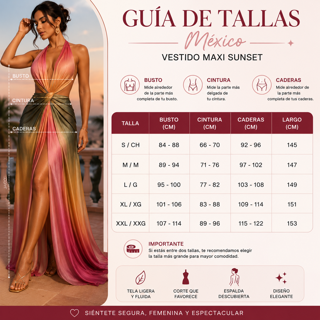 Vestido Maxi Sunset con Cuello Halter