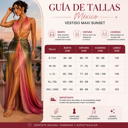 Vestido Maxi Sunset con Cuello Halter