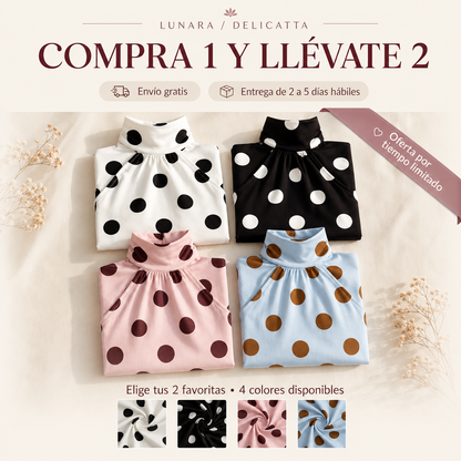 Lunara™ – Blusa Halter de Lunares - Compra 1 y Llévate 2