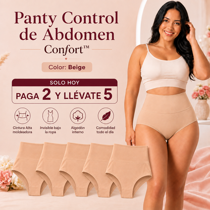 Panty Control de Abdomen Confort™ - Solo Hoy Paga 2 y Llévate 5