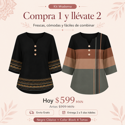 Blusa Boho Casual de Verano - Lleva 2 y Paga Solo 1