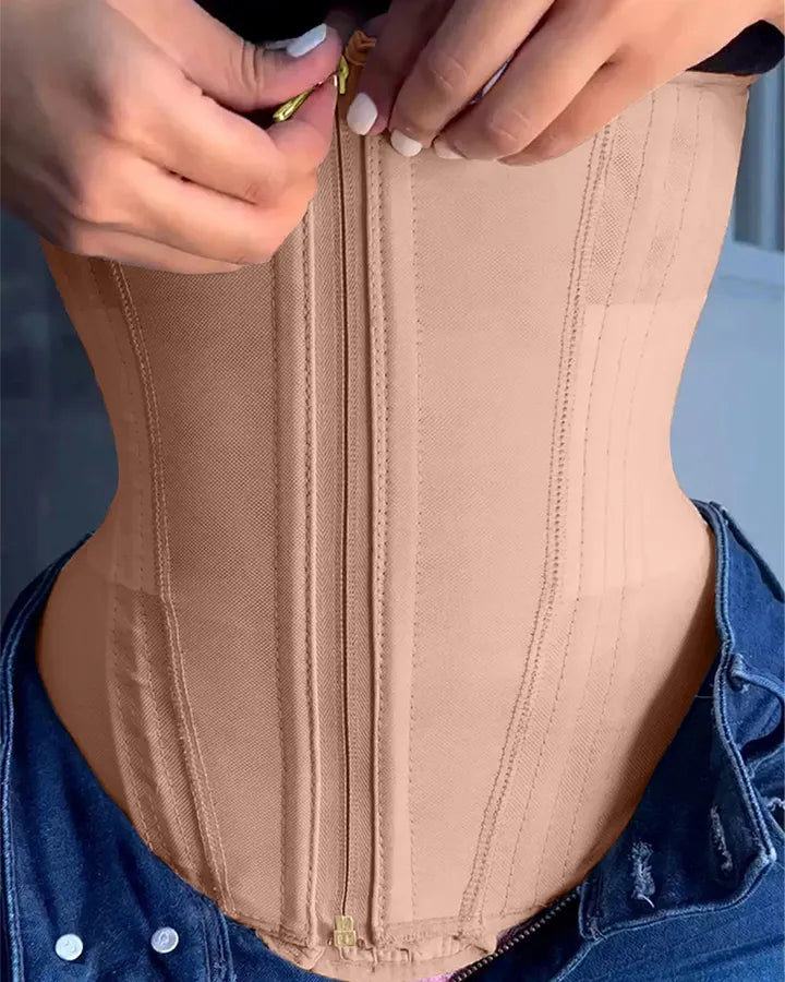 Camiseta sin mangas con cremallera y pecho