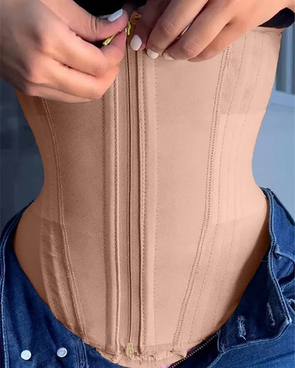 Camiseta sin mangas con cremallera y pecho