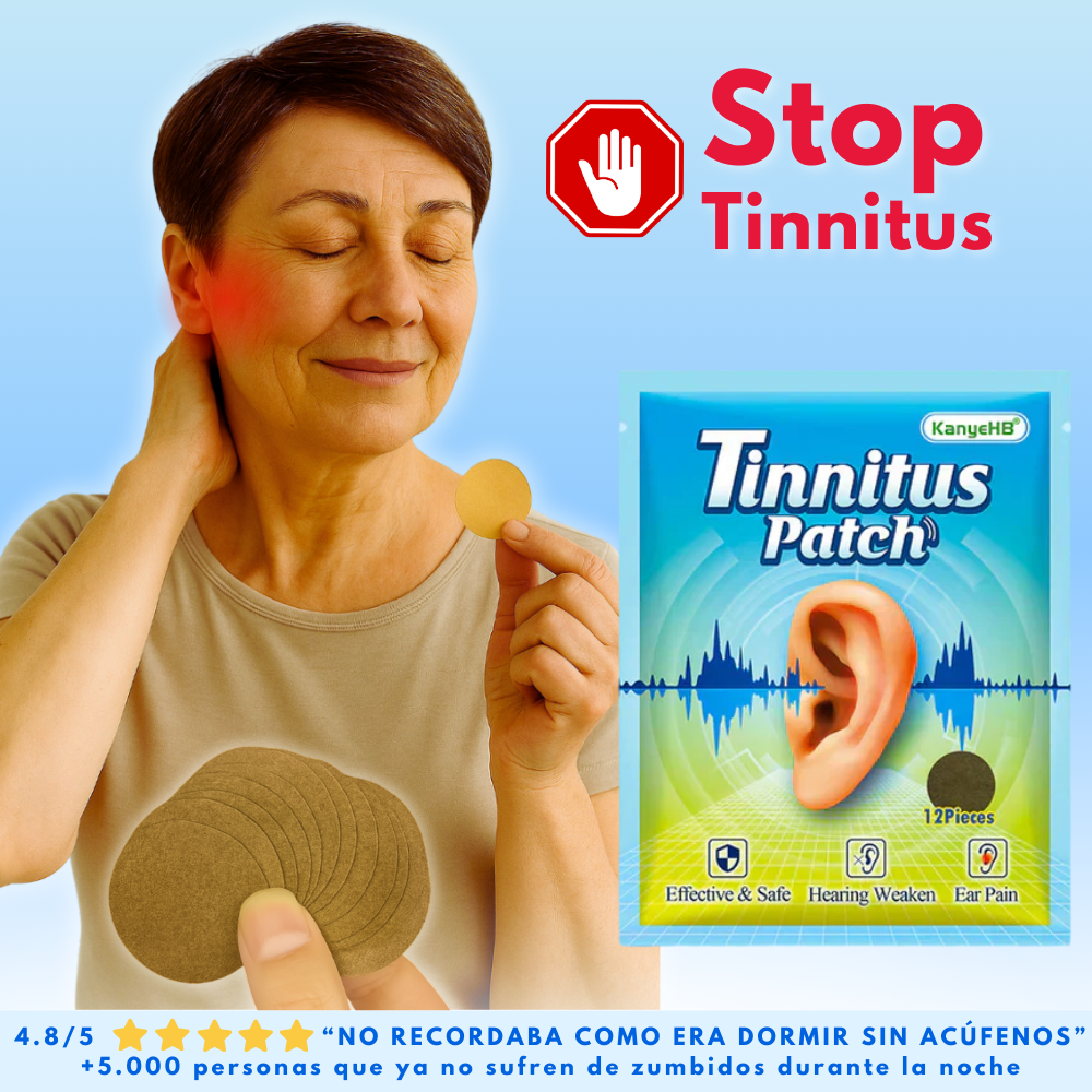 PARCHES HERBALES PARA ZUMBIDO DE OIDO PACK 12 UD - TINICALM™
